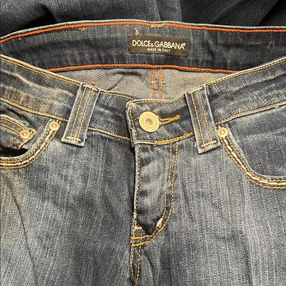 Dolce & Gabbana Dark Blue Straight Leg Jeans, mens waist 28 - Picture 8 of 10